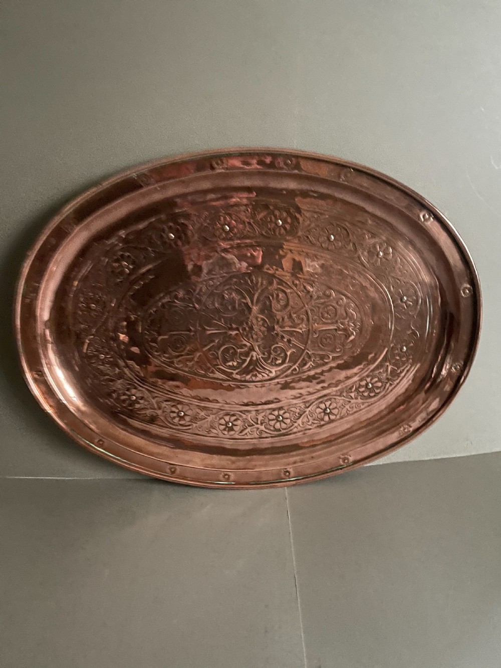 A late 19thC Arts and Crafts Copper Tray