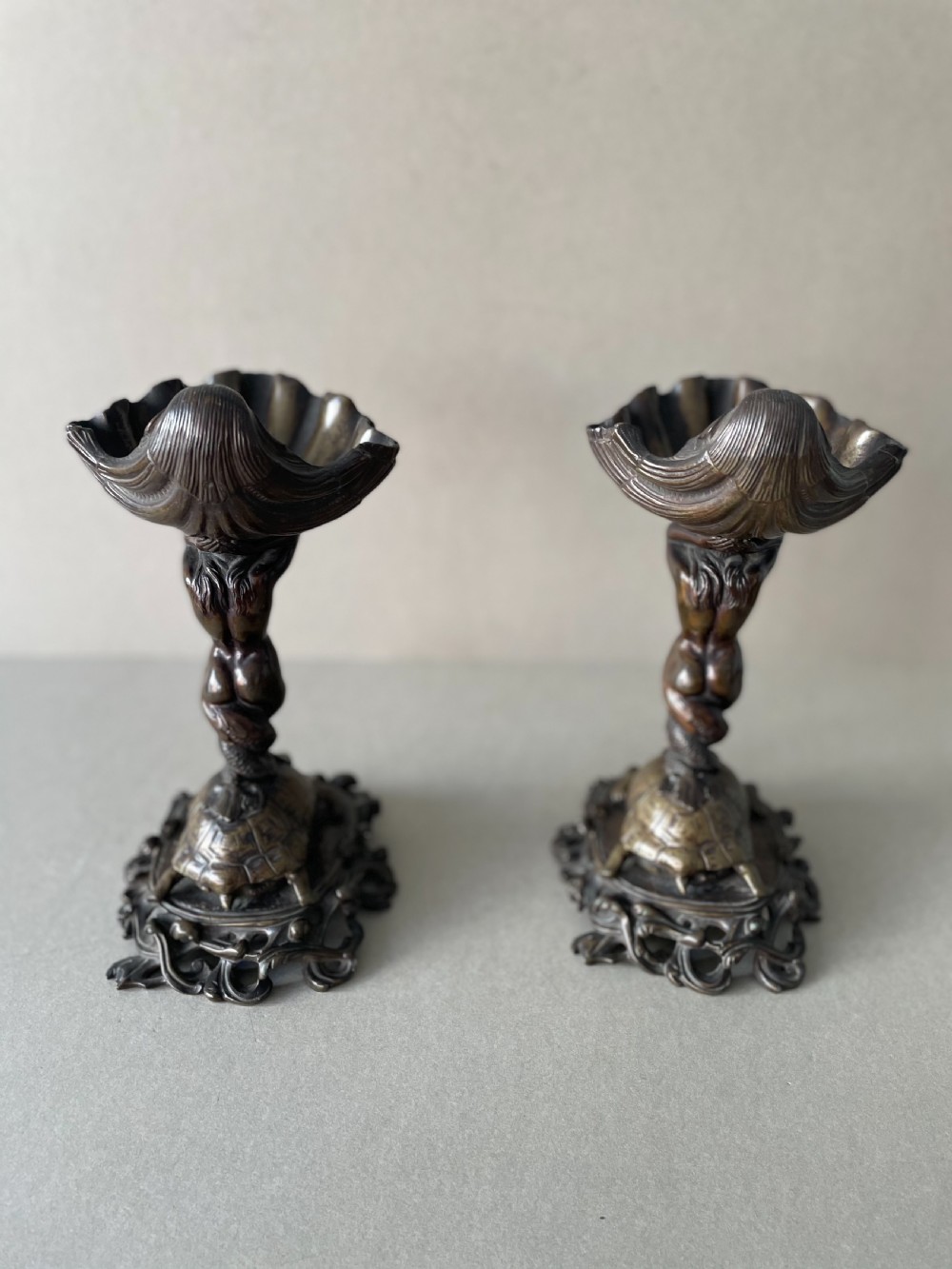 A Regency Pair of Bronze Tazzas View II
