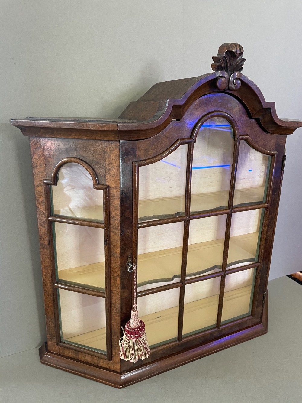 A 19thC Dutch style hanging wall cupboard View II