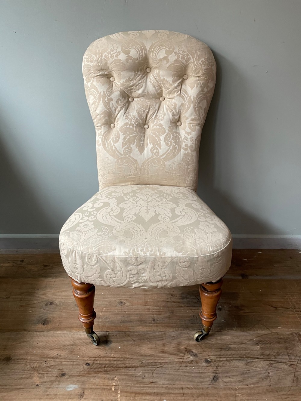 A 19thC slipper chair by Charles Hindley & Son
