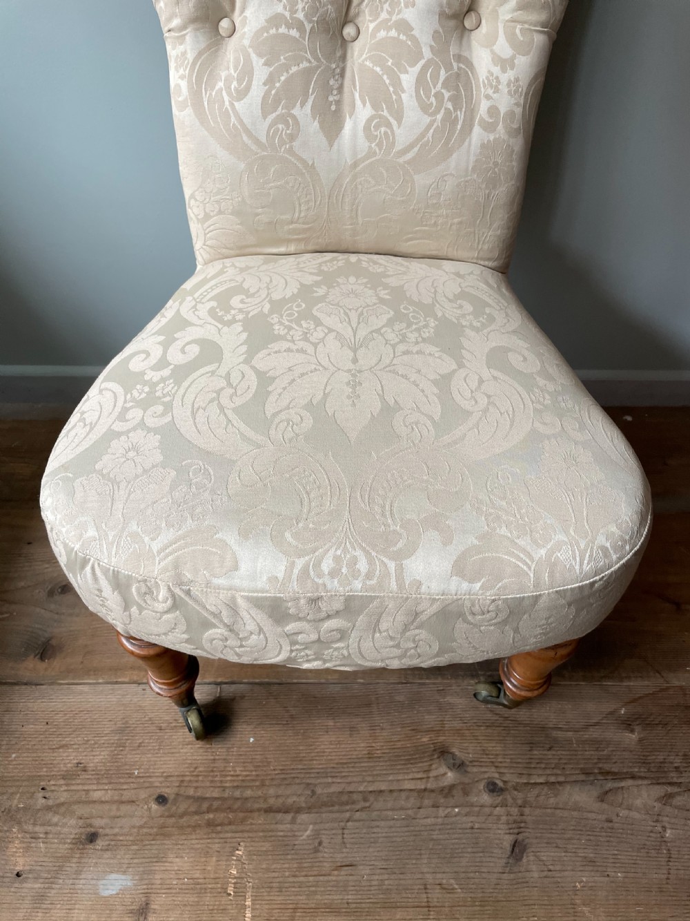 A 19thC slipper chair by Charles Hindley & Son View III