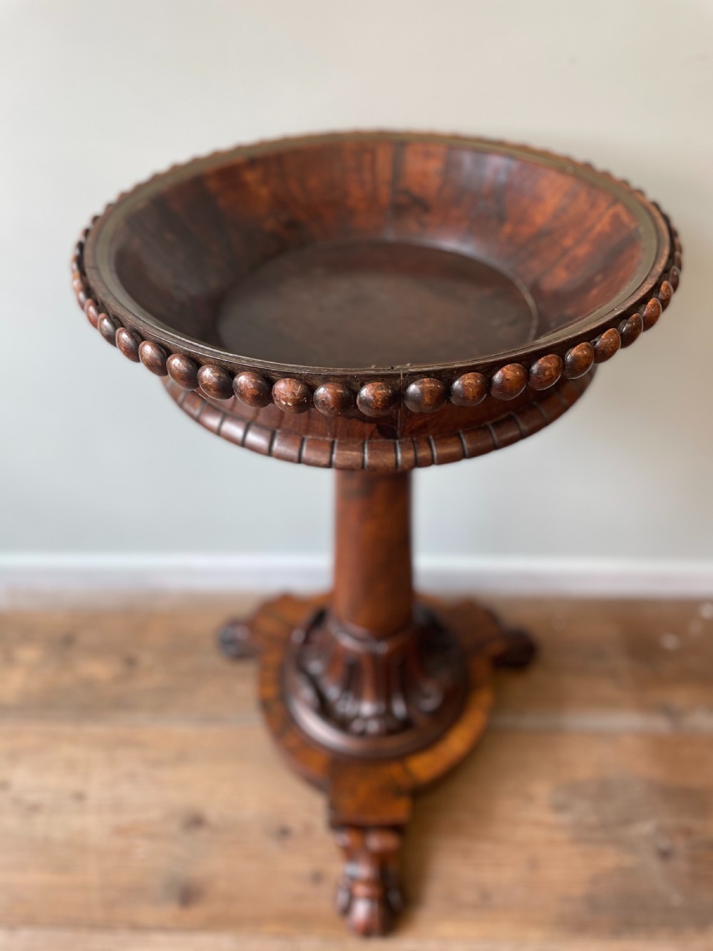 A rare William IV Rosewood jardiniere View II