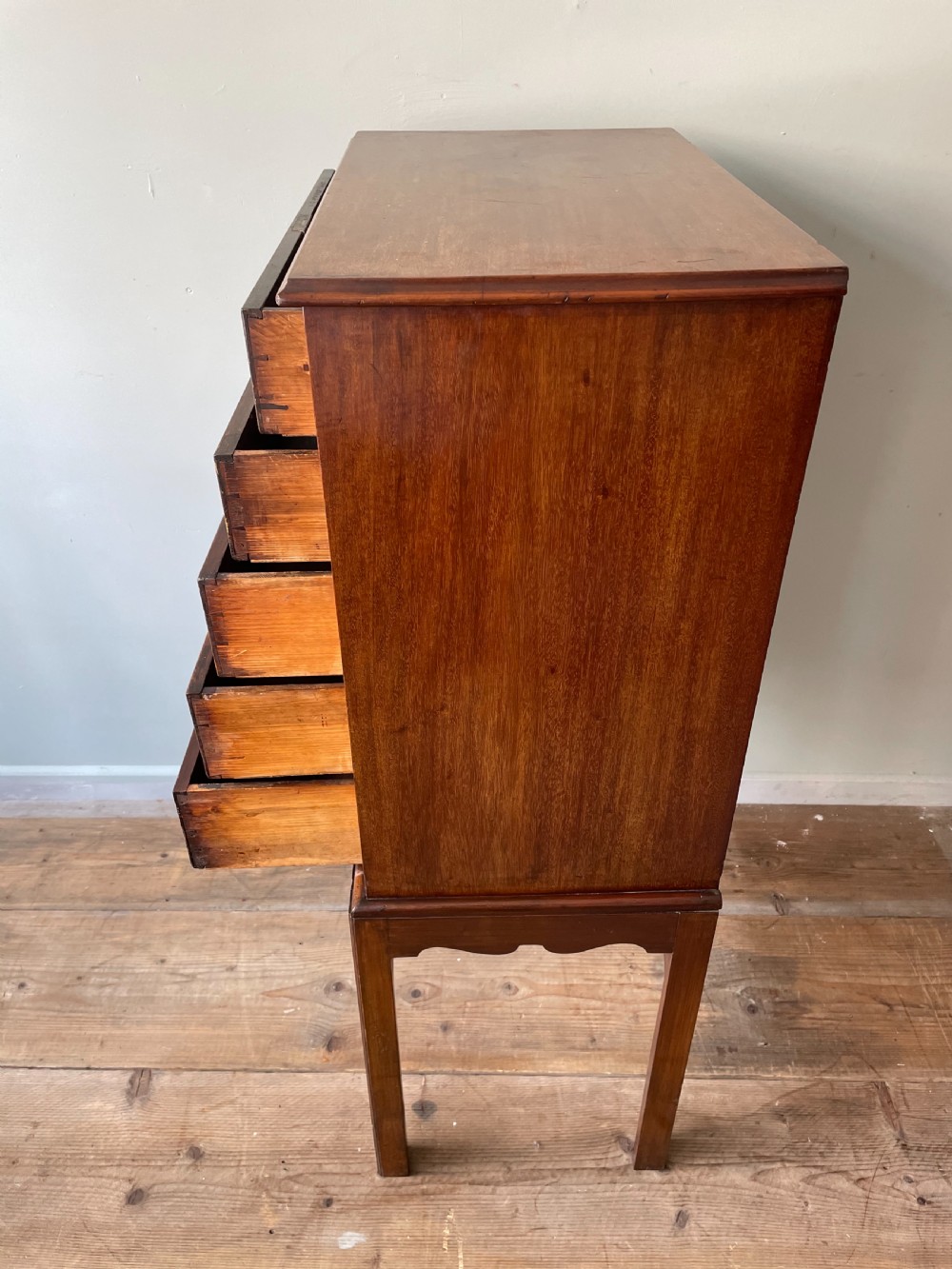 A late 19thC mahogany specimen chest on stand View III