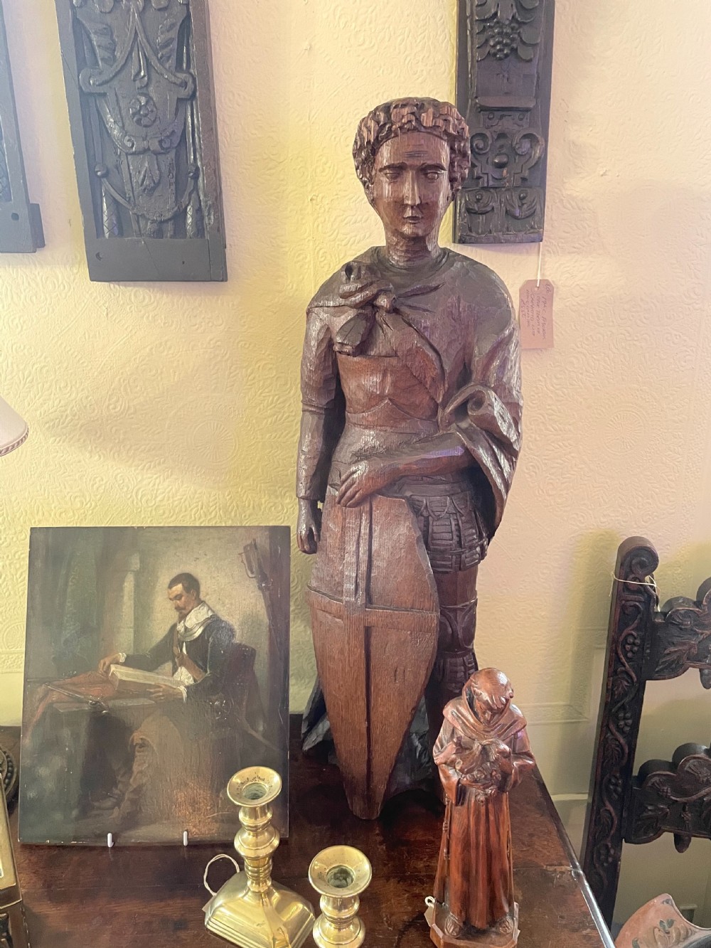An Antique Oak Statue of St George View X