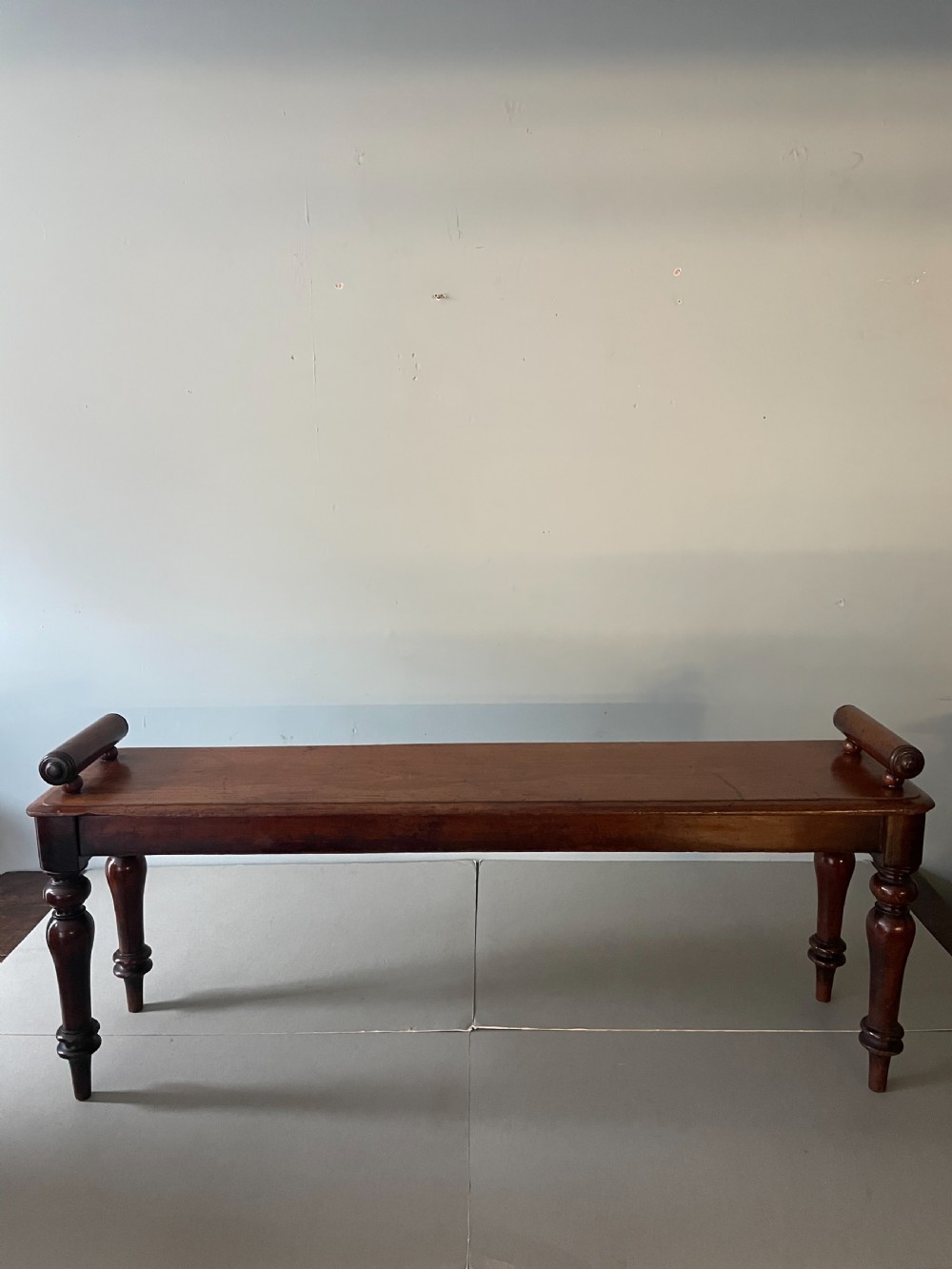 A 19thC  Mahogany Window Seat/Hall bench View IV