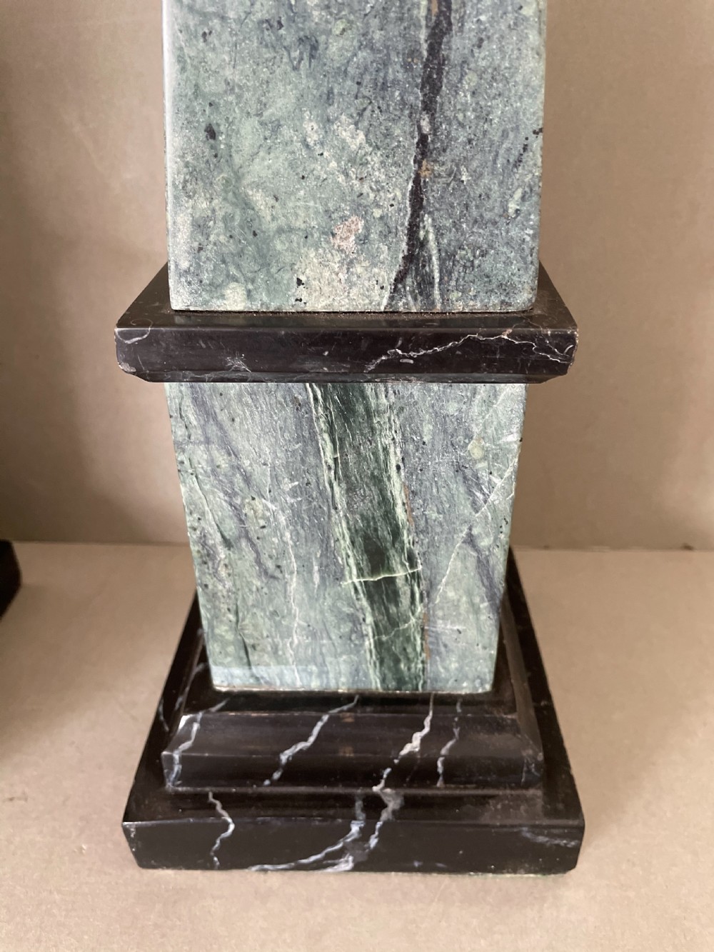 A 19thC pair of marble obelisks View II