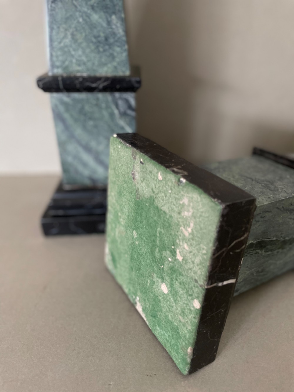 A 19thC pair of marble obelisks View VIII