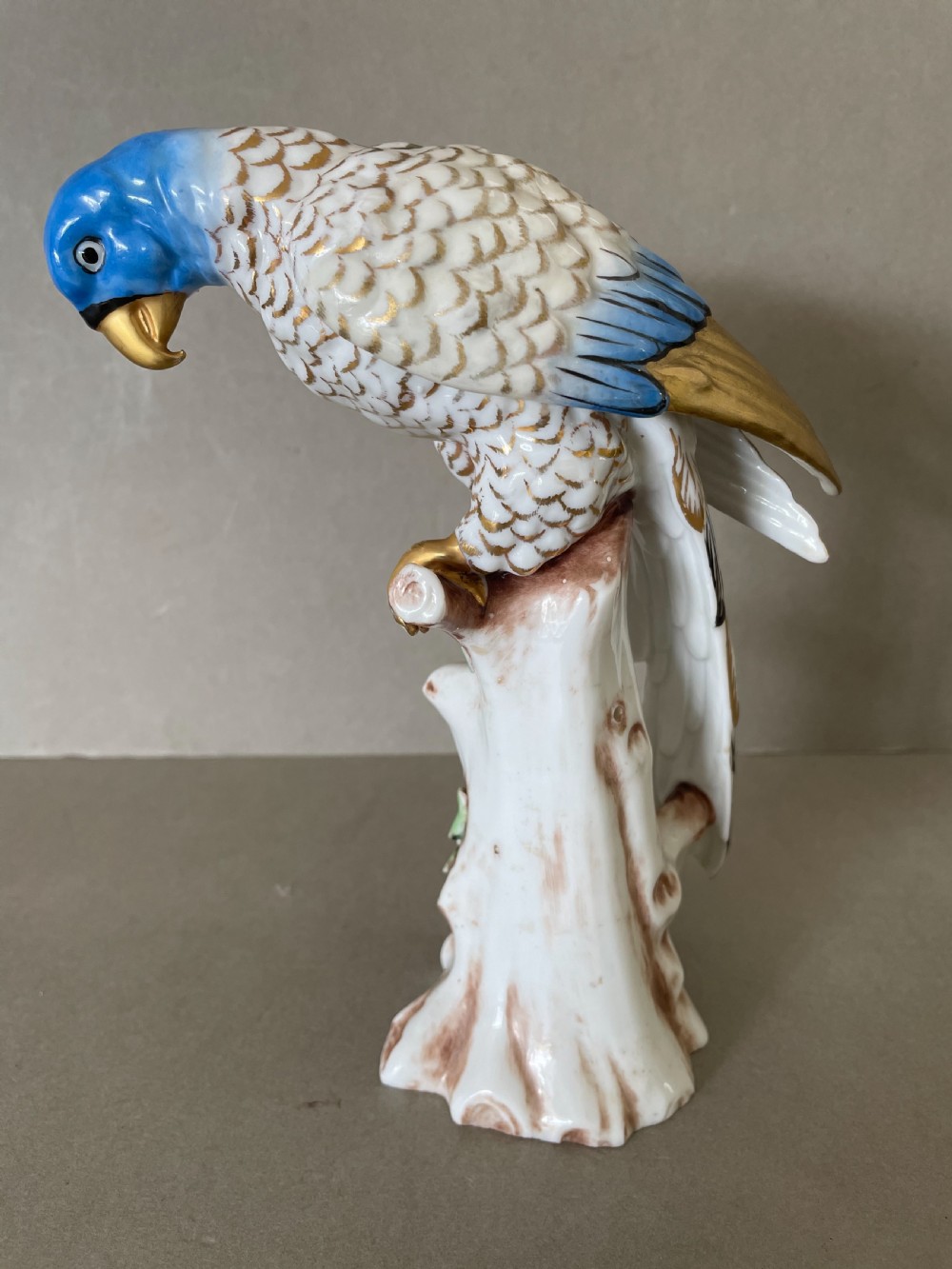 A19thC continental porcelain parrot View II