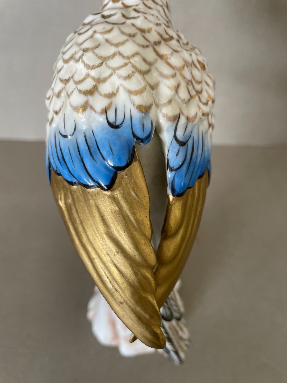 A19thC continental porcelain parrot View IV