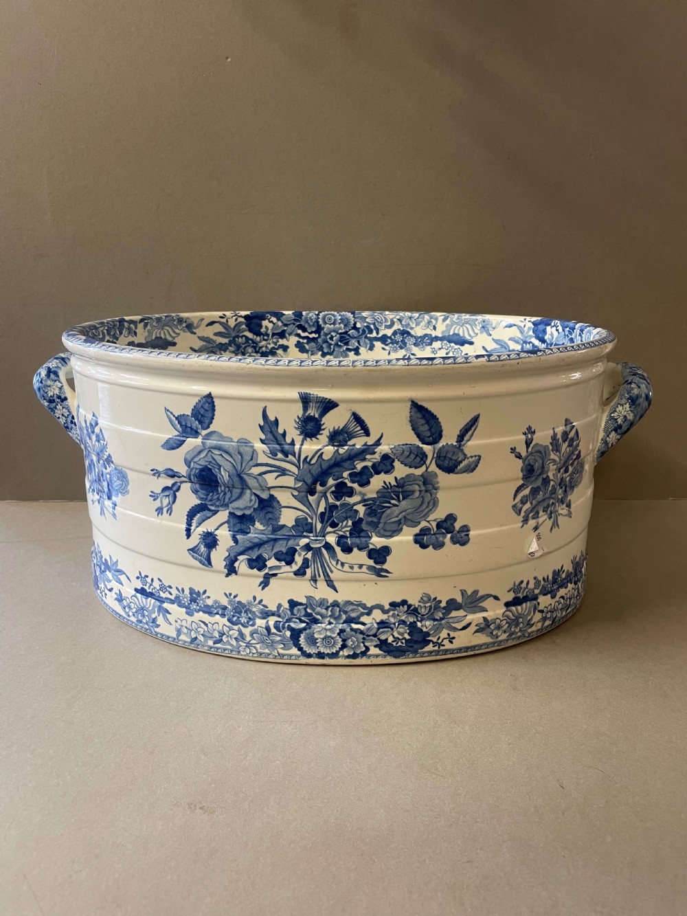 An antique spode footbath