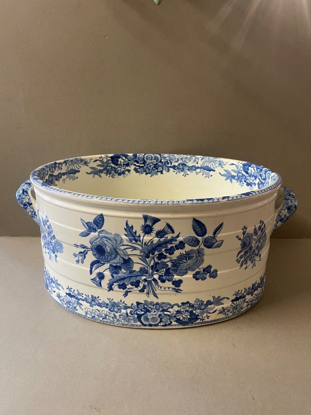 An antique spode footbath View II