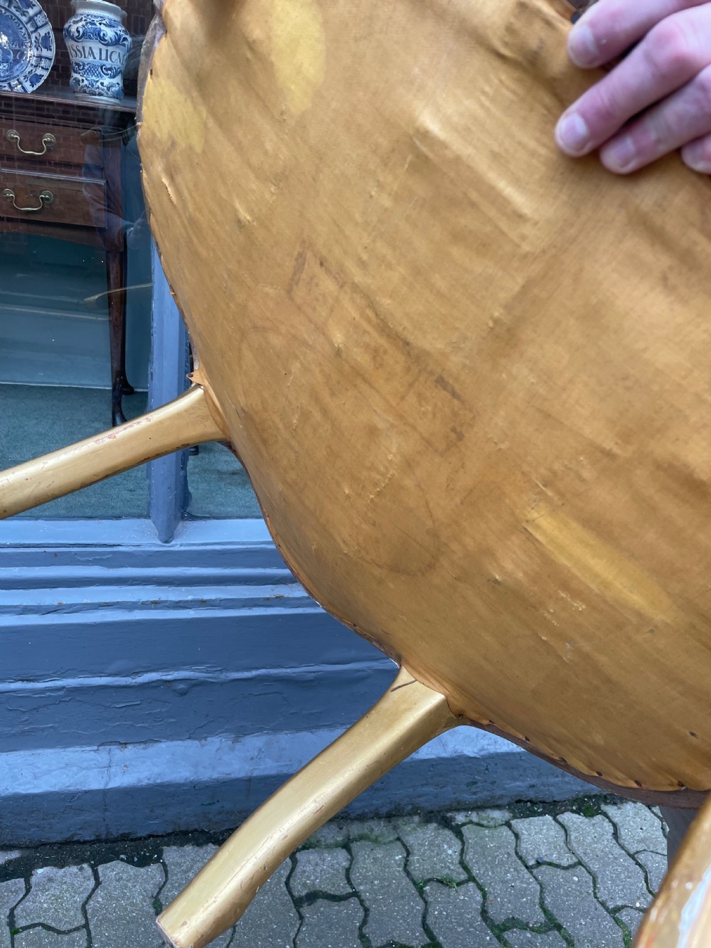 An Antique pair of giltwood elbow chairs View VIII