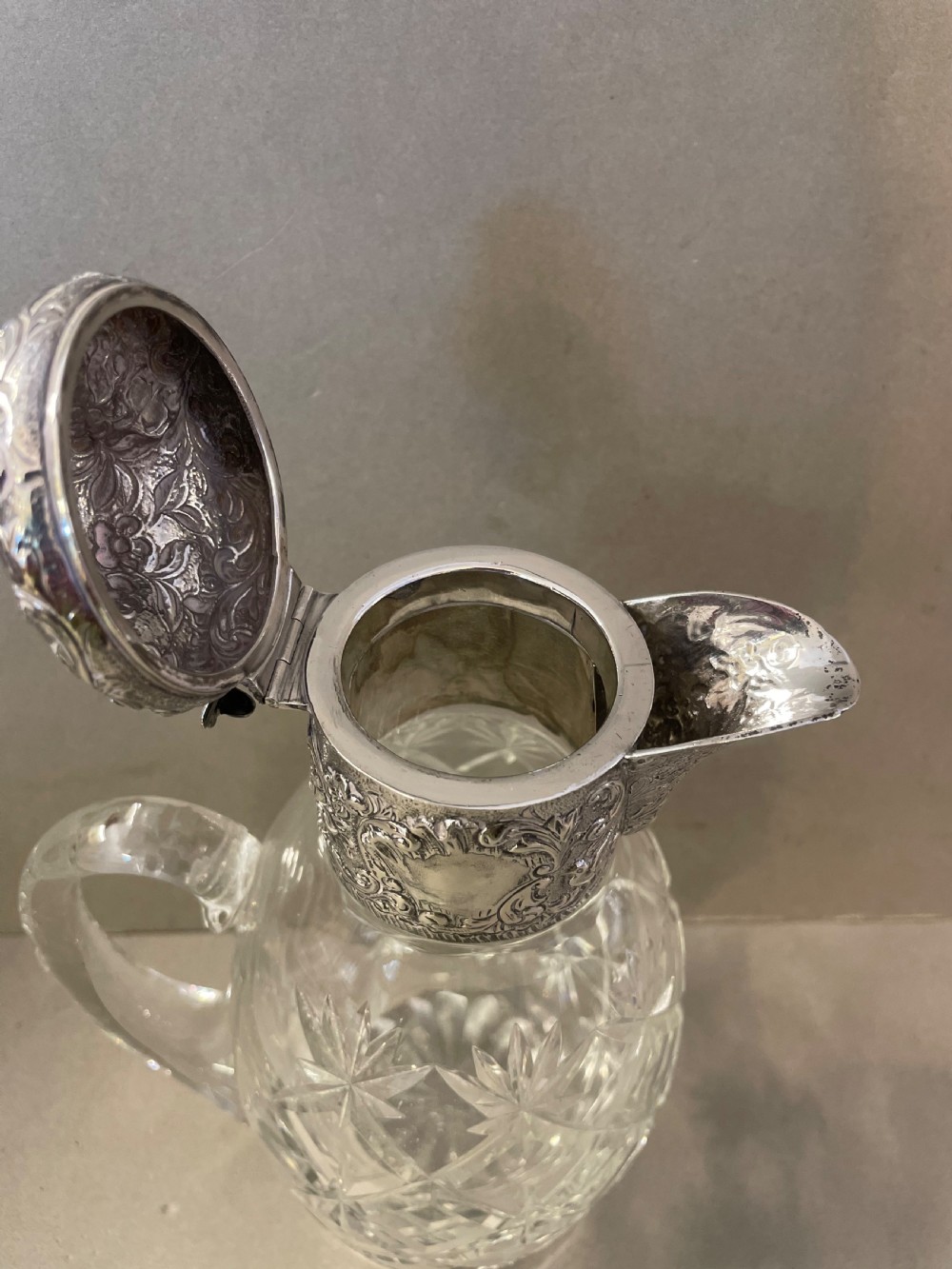 An Antique Silver Claret Jug View III