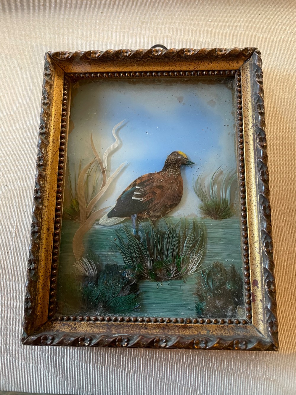 Three 19thC Feather Pictures