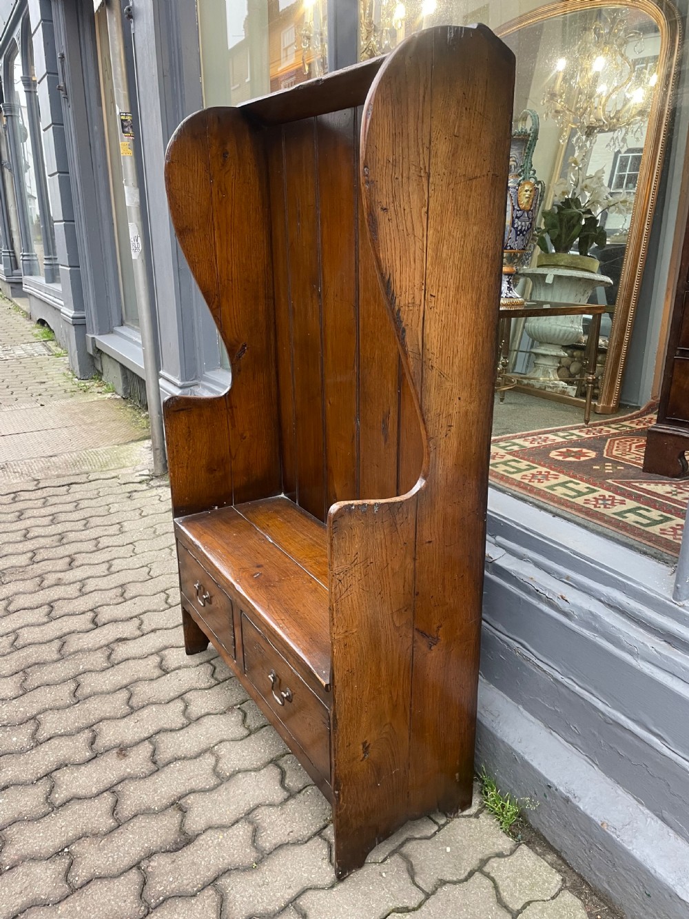 An Antique Pine Settle View III
