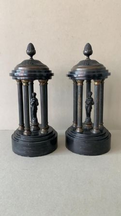 A PAIR OF 19THC GRAND TOUR TEMPIETTOS