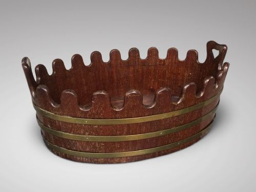 Large 19th Century Oak Brass Bound Monteith