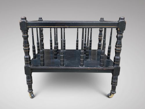 19th Century Ebonised Canterbury