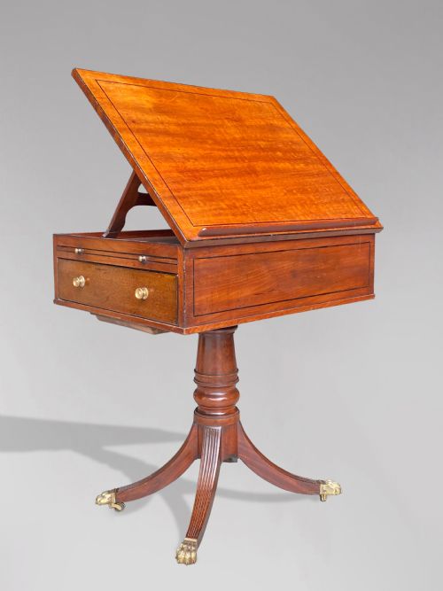 19TH CENTURY GEORGE III PERIOD MAHOGANY READING TABLE - ADDITIONAL PHOTO 1
