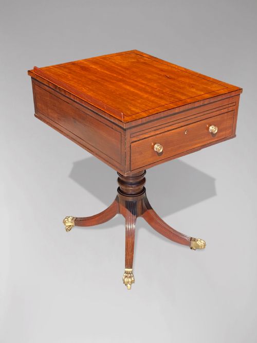 19TH CENTURY GEORGE III PERIOD MAHOGANY READING TABLE - ADDITIONAL PHOTO 4