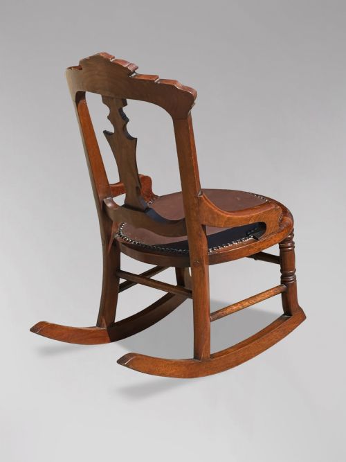19TH CENTURY VICTORIAN PERIOD CHILD'S ROCKING CHAIR - ADDITIONAL PHOTO 2