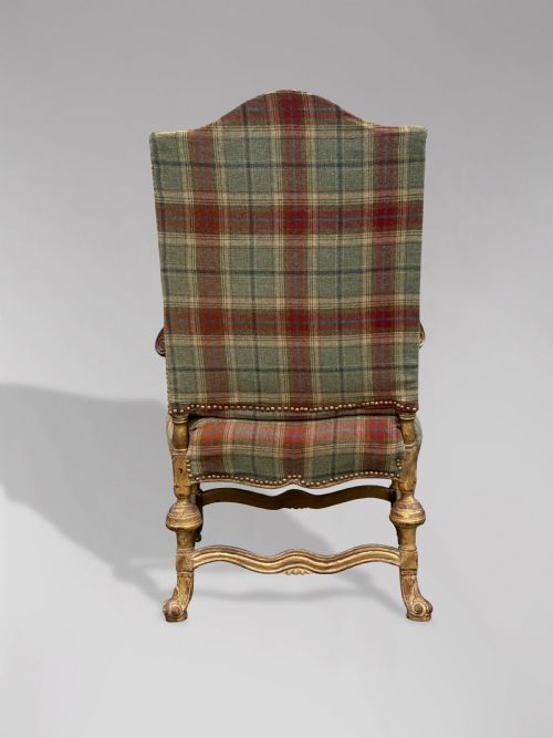 PAIR OF LARGE 19TH CENTURY FRENCH GILTWOOD THRONE ARMCHAIRS - ADDITIONAL PHOTO 7