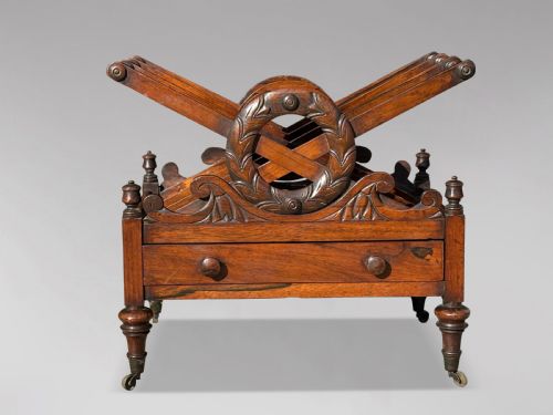 19TH CENTURY REGENCY PERIOD ROSEWOOD CANTERBURY - ADDITIONAL PHOTO 3