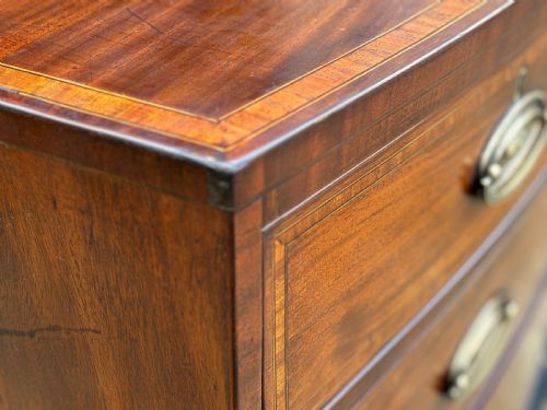 19TH CENTURY MAHOGANY INLAID CHEST OF DRAWERS - ADDITIONAL PHOTO 3