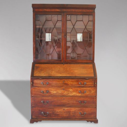 18TH CENTURY GEORGIAN COUNTRY HOUSE MAHOGANY BUREAU BOOKCASE - ADDITIONAL PHOTO 3