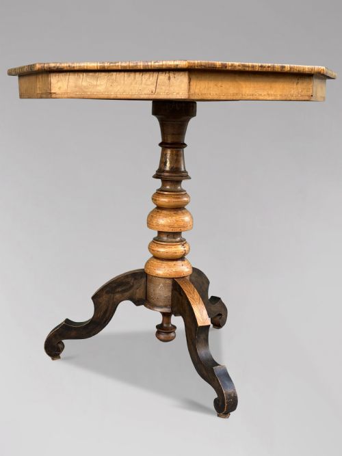 19TH CENTURY ITALIAN WALNUT MARQUETRY TRIPOD TABLE - ADDITIONAL PHOTO 2