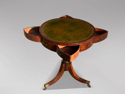 18TH CENTURY GEORGE III PERIOD SMALL MAHOGANY DRUM TABLE - ADDITIONAL PHOTO 2