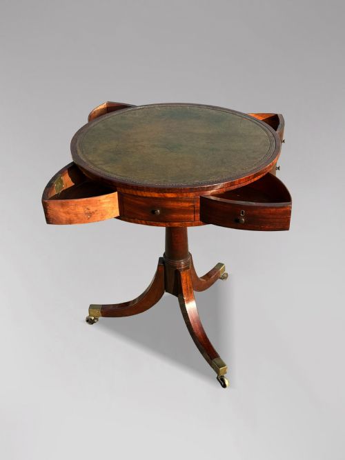 18TH CENTURY GEORGE III PERIOD SMALL MAHOGANY DRUM TABLE - ADDITIONAL PHOTO 6