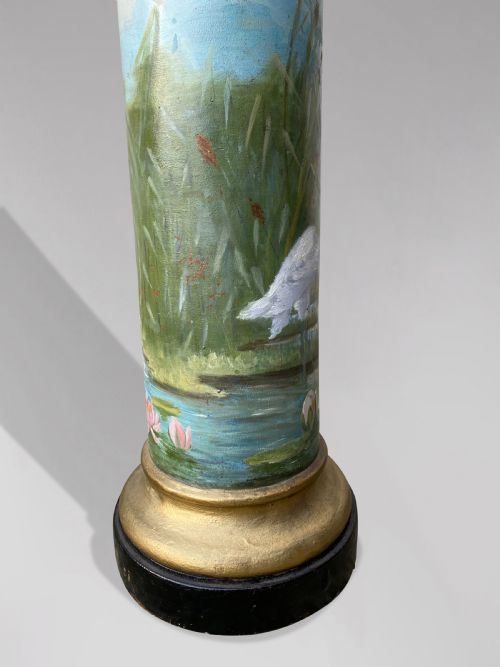 PAIR OF 19TH CENTURY FRENCH PAINTED COLUMNS BY MARGUERITE - ADDITIONAL PHOTO 6