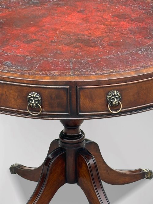 FINE QUALITY 19TH CENTURY MAHOGANY DRUM TABLE - ADDITIONAL PHOTO 2