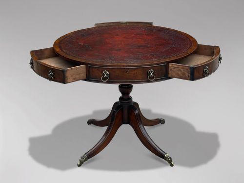FINE QUALITY 19TH CENTURY MAHOGANY DRUM TABLE - ADDITIONAL PHOTO 3