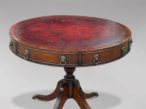 FINE QUALITY 19TH CENTURY MAHOGANY DRUM TABLE - ADDITIONAL PHOTO 5