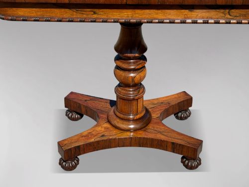 19TH CENTURY WILLIAM IV PERIOD ROSEWOOD FOLDOVER CARD TABLE - ADDITIONAL PHOTO 6
