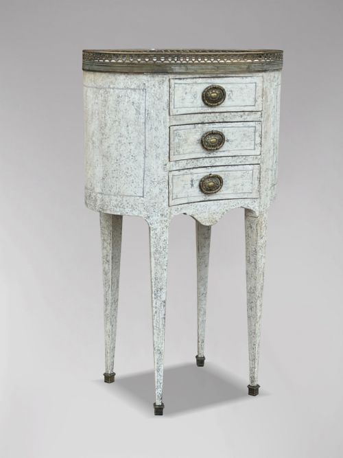 EARLY 20TH CENTURY FRENCH LOUIS XVI PAINTED NIGHT TABLE - ADDITIONAL PHOTO 8