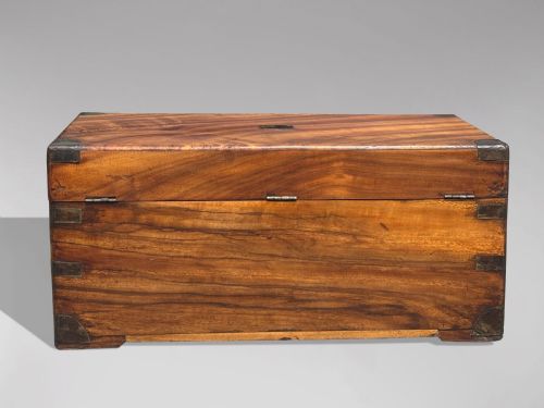 19TH CENTURY FITTED INTERIOR CAMPHOR WOOD CAMPAIGN TRUNK C1860 - ADDITIONAL PHOTO 4