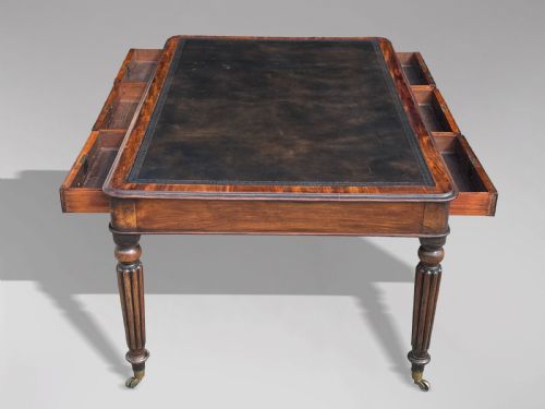 18TH CENTURY MAHOGANY PARTNERS LIBRARY TABLE STAMPED W PRIEST - ADDITIONAL PHOTO 3