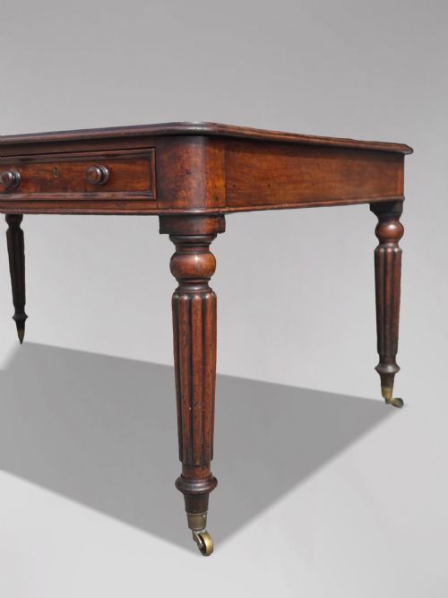 18TH CENTURY MAHOGANY PARTNERS LIBRARY TABLE STAMPED W PRIEST - ADDITIONAL PHOTO 11