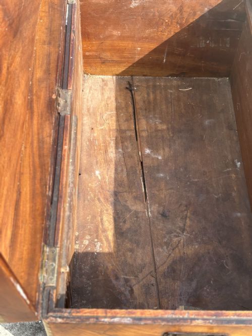 19TH CENTURY LARGE CAMPHOR WOOD CAMPAIGN TRUNK C1880 - ADDITIONAL PHOTO 11