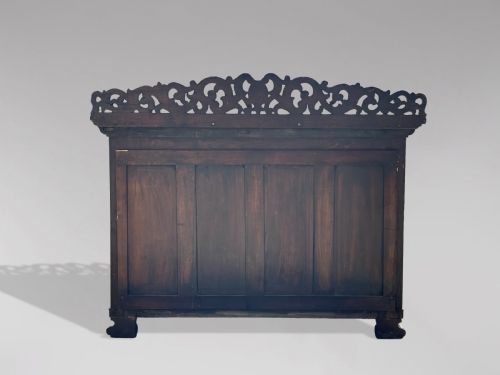 19TH CENTURY CARVED ROSEWOOD MARBLE TOP CONSOLE TABLE C1830 - ADDITIONAL PHOTO 3