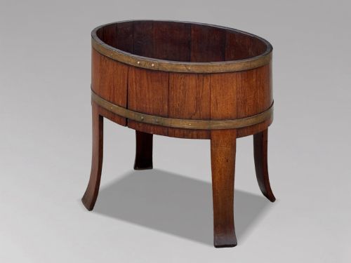 18TH CENTURY GEORGE III WALNUT BRASSBOUND WINE COOLER C1790 - ADDITIONAL PHOTO 2