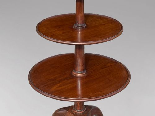 18TH CENTURY GEORGE III PERIOD MAHOGANY DUMB WAITER C1790 - ADDITIONAL PHOTO 3