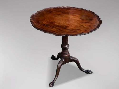 18TH CENTURY GEORGE III PERIOD MAHOGANY TRIPOD TABLE C1770 - ADDITIONAL PHOTO 2