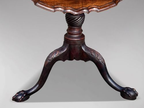 18TH CENTURY GEORGE III PERIOD MAHOGANY TRIPOD TABLE C1770 - ADDITIONAL PHOTO 6