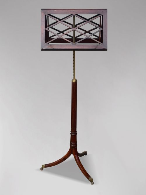 19TH CENTURY REGENCY PERIOD MAHOGANY DUET MUSIC STAND C1800 - ADDITIONAL PHOTO 1