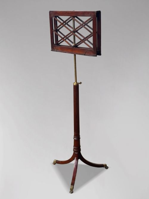 19TH CENTURY REGENCY PERIOD MAHOGANY DUET MUSIC STAND C1800 - ADDITIONAL PHOTO 2