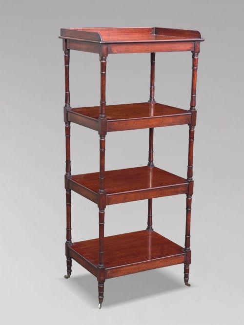 19TH CENTURY GEORGE IV MAHOGANY WHATNOT MUSIC STAND C1820 - ADDITIONAL PHOTO 1